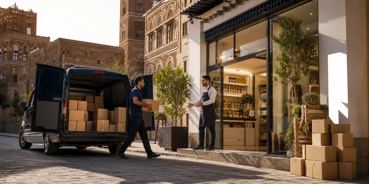A wholesale order delivered to a modern store