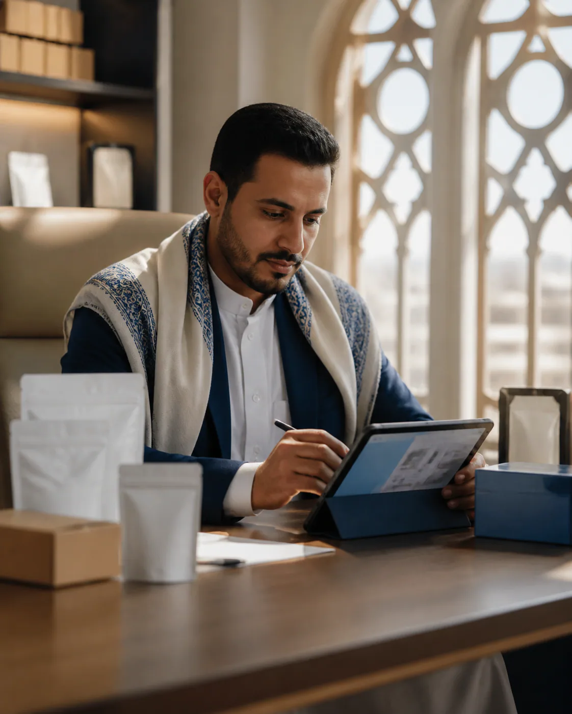 A buyer preparing a digital sourcing request